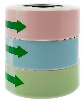 Стикеры для Xprinter HP6 14*40mm/160pcs (3pcs) Pink/Blue/Green